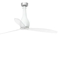 Ventilatore di vetro bianco da soffitto pale trasparenti 17mq