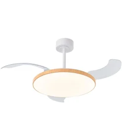 Ventilatore lampadario con pale da soffitto 20mq marrone bianco con telecomando