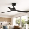 Ventilatore moderno da soffitto smart app nero 17mq tetti inclinati