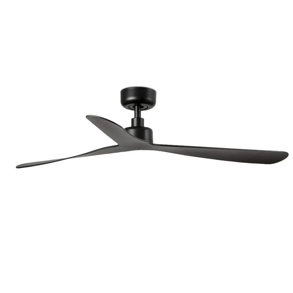 Ventilatore moderno da soffitto smart app nero 17mq tetti inclinati