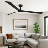 Ventilatore nero a pale da soffitto 39mq silenzioso