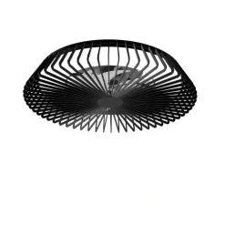 Ventilatore nero a plafoniera da soffitto moderno silenzioso con telecomando