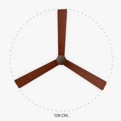 Ventilatore nero da soffitto 17mq pale legno marrone