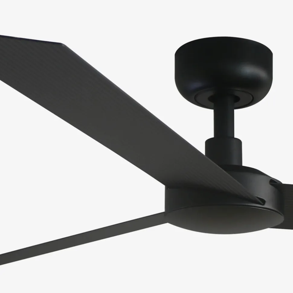 Ventilatore nero da soffitto 28mq a pale silenzioso