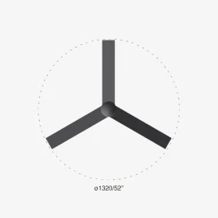 Ventilatore nero da soffitto 28mq a pale silenzioso