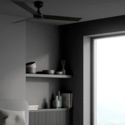Ventilatore nero da soffitto 28mq a pale silenzioso