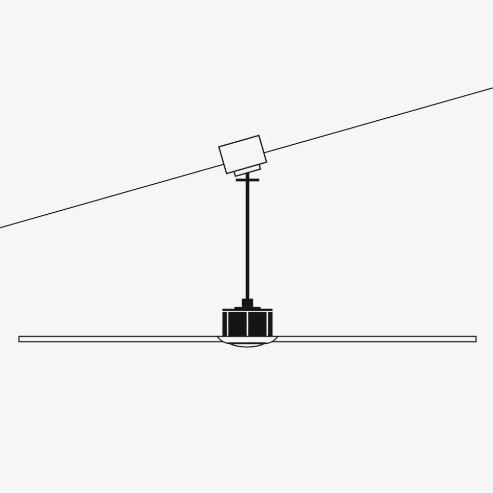 Ventilatore nero da soffitto 28mq a pale silenzioso