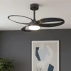 Ventilatore nero da soffitto 13mq led cct dimmerabile con telecomando