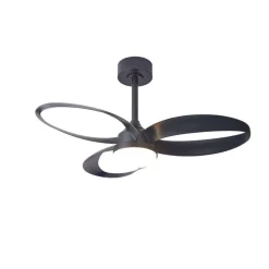 Ventilatore nero da soffitto 13mq led cct dimmerabile con telecomando