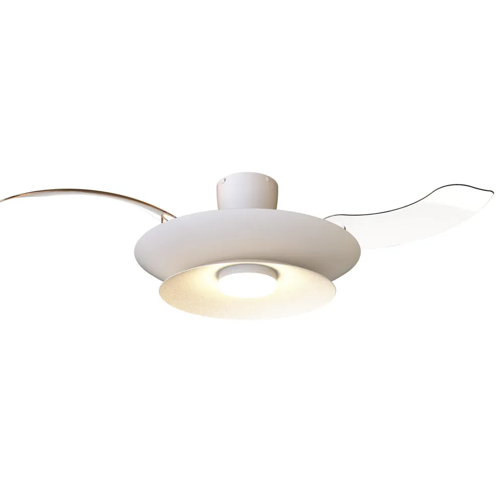 Ventilatore pale a scomparsa bianco luce led cct max 20mq con telecomando