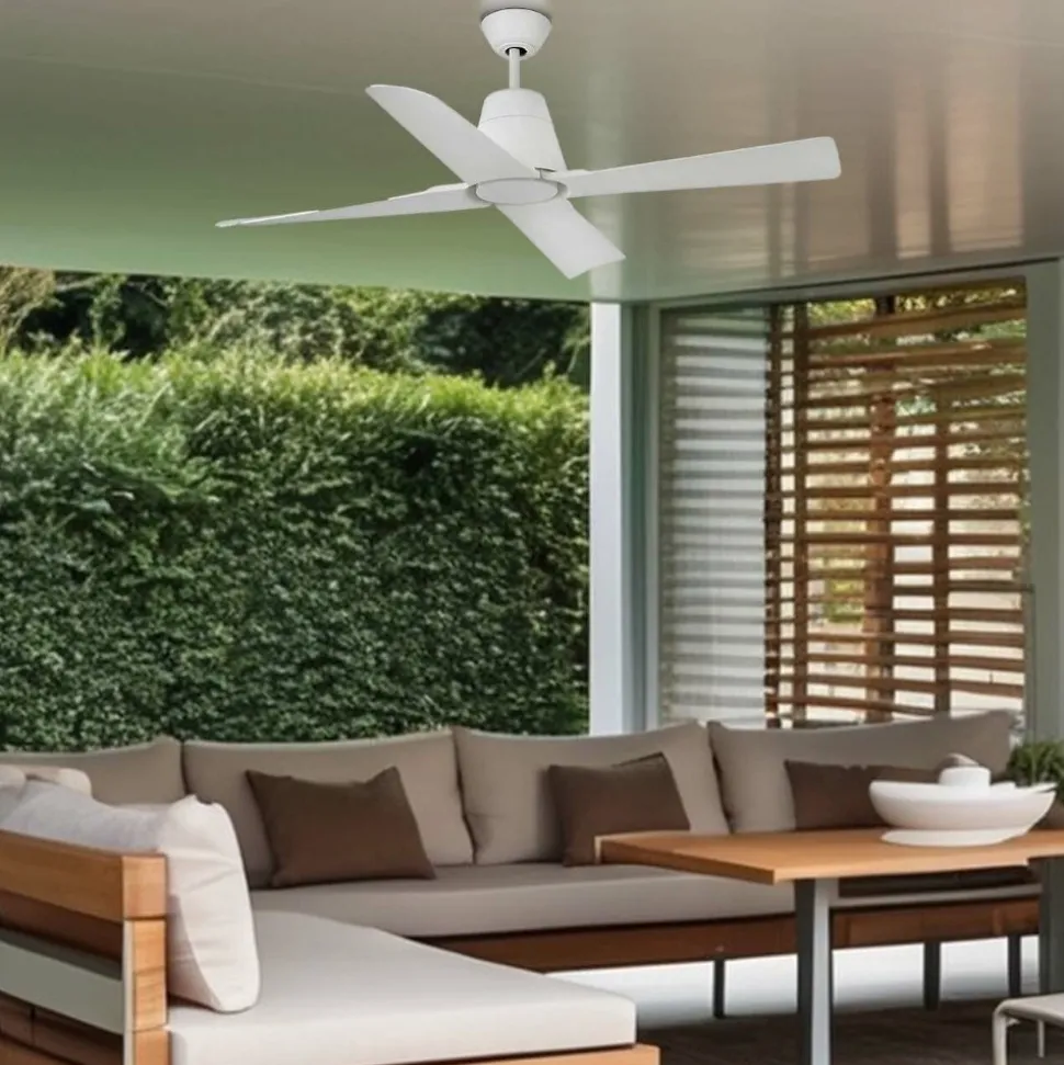 Ventilatore per esterno da soffitto 18mq silenzioso bianco a pale