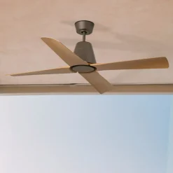 Ventilatore per soffitto esterno ip44 marrone 13-17mq wiz smart app