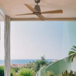 Ventilatore per soffitto esterno ip44 marrone 13-17mq wiz smart app