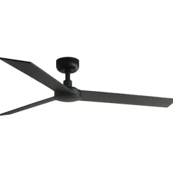 Ventilatore per soffitto 28mq nero con pale marrone
