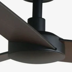 Ventilatore per soffitto 28mq nero con pale marrone
