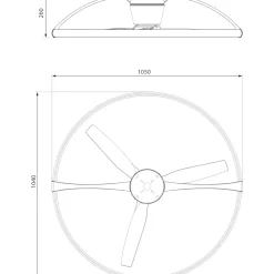 Ventilatore plafoniera con luce silenzioso bianco pale di legno con telecomando