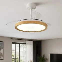 Ventilatore plafoniera marrone fino a 20mq con luce con telecomando
