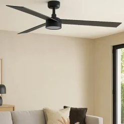 Ventilatore smart a soffitto con luce 28mq legno nocciola