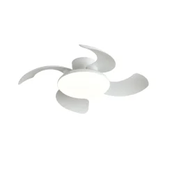 Ventilatore soffitto pale richiudibili bianco led cct telecomando stanza 13mq