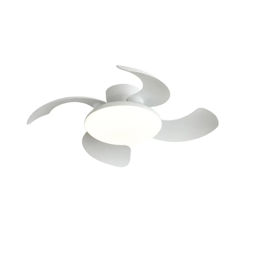 Ventilatore soffitto pale richiudibili bianco led cct telecomando stanza 13mq