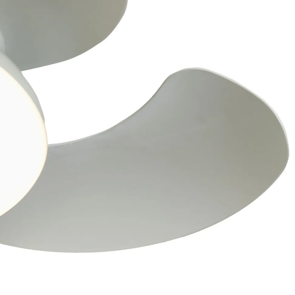 Ventilatore soffitto pale richiudibili bianco led cct telecomando stanza 13mq