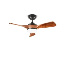 Ventilatore da soffitto con telecomando nero con luce 13mq