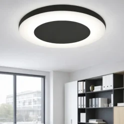 Vivida aurea plafoniera tonda nera led 38w cct 60cm per ufficio