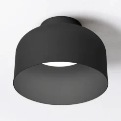 Vivida bottone plafoniera nera dimmerabile con telecomando led 16w cct 22cm