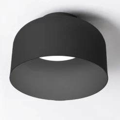 Vivida bottone plafoniera nera moderna a soffitto led dimmerabile con telecomando