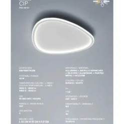 Vivida cip plafoniera led 40w 3000k 4000k bianca per cucina moderna