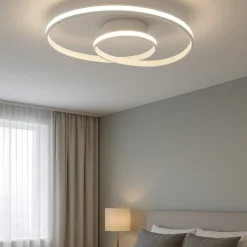 Vivida circuit plafoniera led 3000k 4000k dimmerabile design moderno bianca