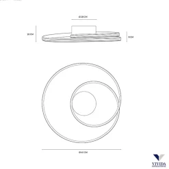 Vivida circuit plafoniera led 3000k 4000k dimmerabile design moderno bianca