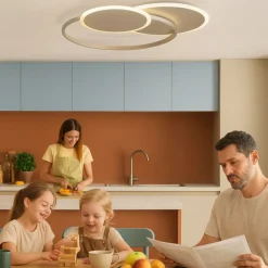 Vivida eclipse plafoniera per cucina moderna sabbia 60w 3000k 4000k