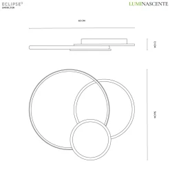 Vivida eclipse plafoniera per cucina moderna sabbia 60w 3000k 4000k