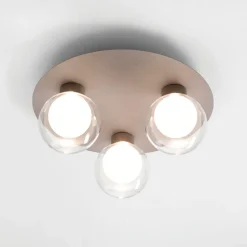 Vivida essence plafoniera 3 luci champagne led 3000k