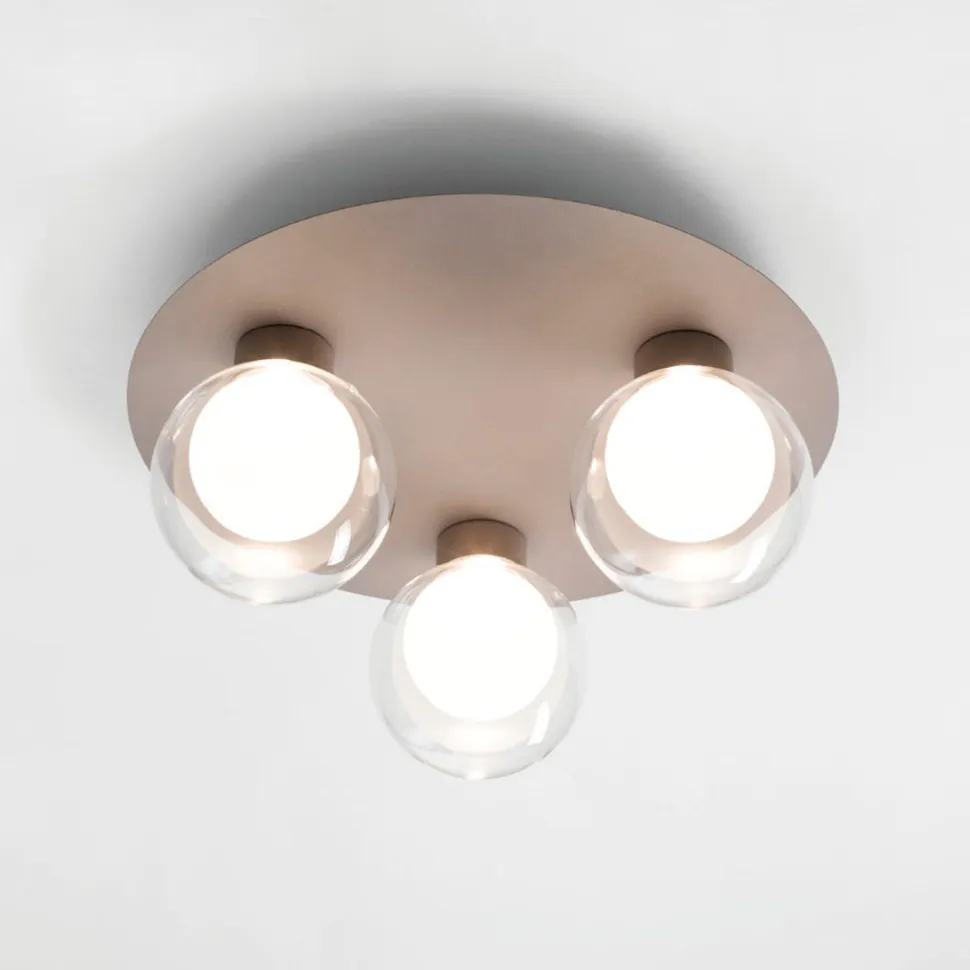 Vivida essence plafoniera 3 luci champagne led 3000k