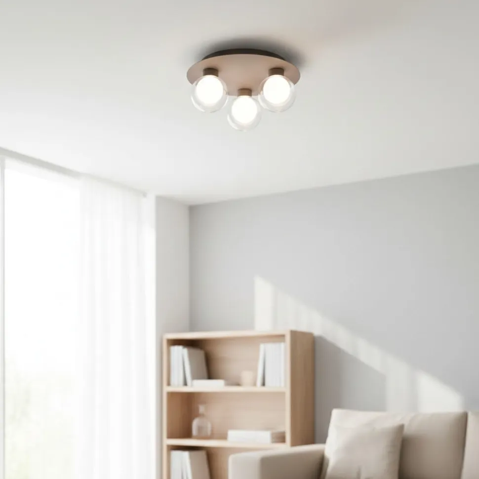 Vivida essence plafoniera 3 luci champagne led 3000k