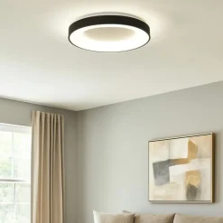 Vivida inner-r 80 plafoniera nera moderna 80w 3000k 4000k dimmerabile