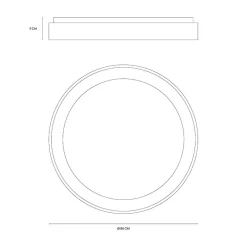 Vivida inner-r 80 plafoniera bianca rotonda led 80w 3000k 4000k dimmerabile