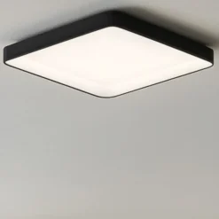 Vivida inner-s plafoniera 80 quadrata nera led 80w 3000k 4000k dimmerabile