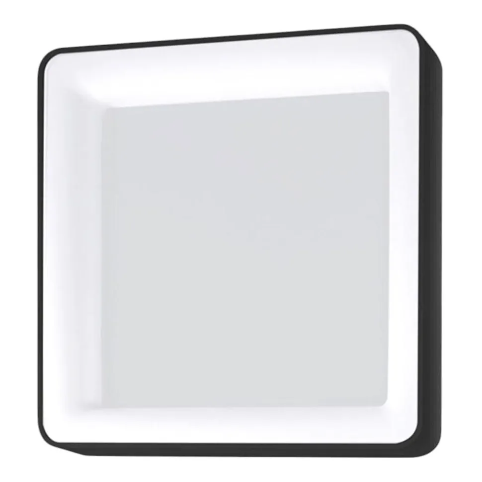 Vivida inner-s plafoniera 80 quadrata nera led 80w 3000k 4000k dimmerabile