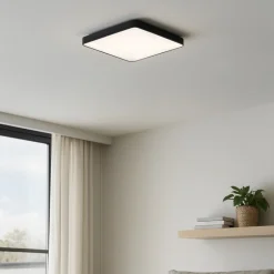 Vivida inner-s plafoniera 80 quadrata nera led 80w 3000k 4000k dimmerabile