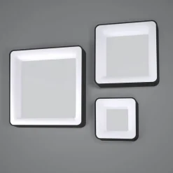 Vivida inner-s plafoniera 80 quadrata nera led 80w 3000k 4000k dimmerabile