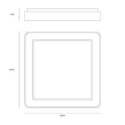 Vivida inner-s plafoniera 80 quadrata nera led 80w 3000k 4000k dimmerabile