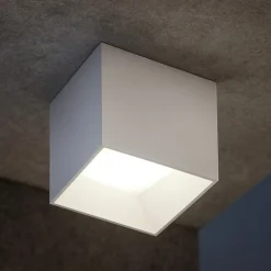 Vivida international cube faretto da esterno 11.5w 3000k ip44 metallo bianco