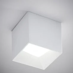 Vivida international cube faretto da esterno 11.5w 3000k ip44 metallo bianco