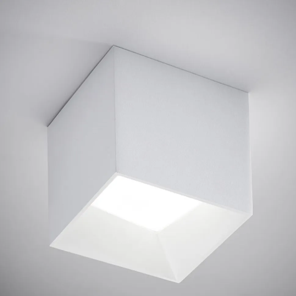 Vivida international cube faretto da esterno 11.5w 3000k ip44 metallo bianco