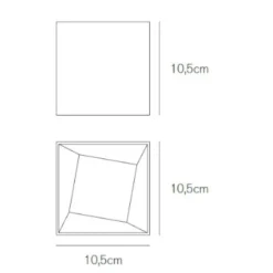 Vivida international cube faretto da esterno 11.5w 3000k ip44 metallo bianco
