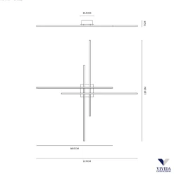 Vivida international hashtag plafoniera led 56w 3000k bianca