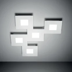 Vivida international squares plafoniera moderna da cucina 37w 3000k bianco